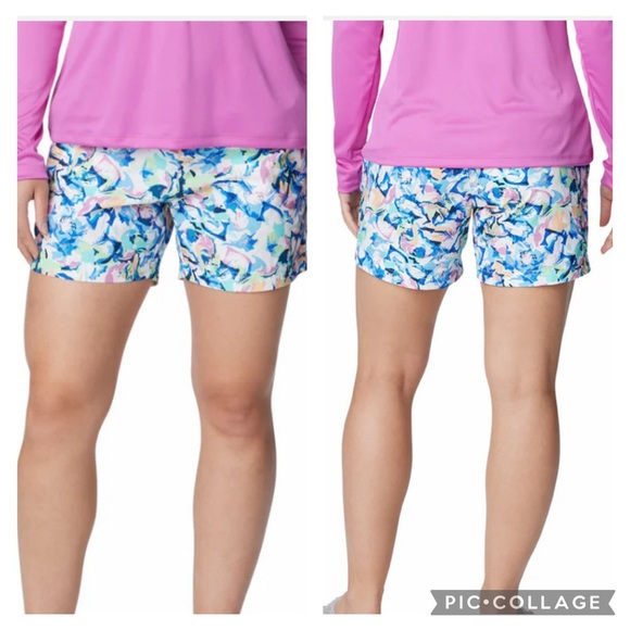COLUMBIA / Women's PFG Super Backcast Water Short Abstract Size L - Picture 1 of 16